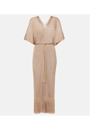 Macao lamÃ© wrap dress