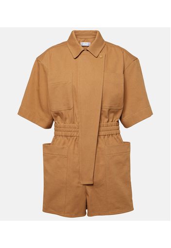 Angora cotton drill playsuit