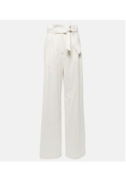 Xero pinstripe cotton and silk palazzo pants