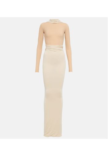 Deconstructed jersey maxi dress