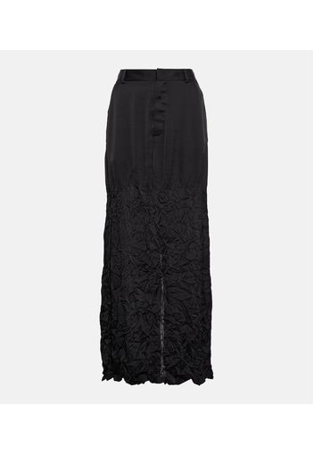 Rumple-effect maxi skirt