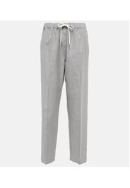 Cotton and silk pants