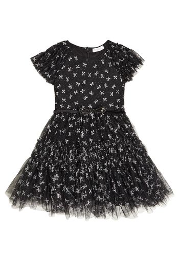 Ruffled tulle dress