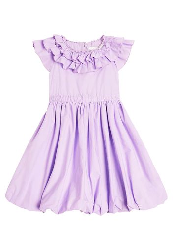 Ruffle-trimmed cotton dress