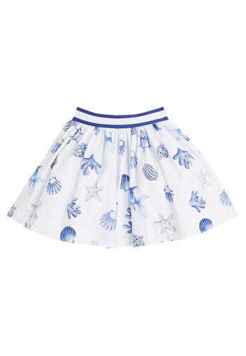 Printed cotton skirt