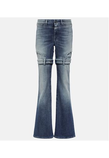 High-rise flared jeans