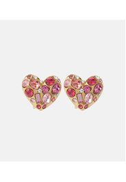 Crystal-embellished clip-on earrings