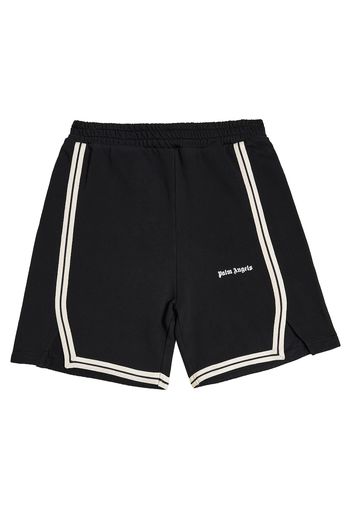 Logo striped cotton jersey shorts