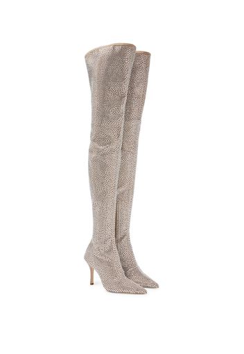 Embellished over-the-knee boots