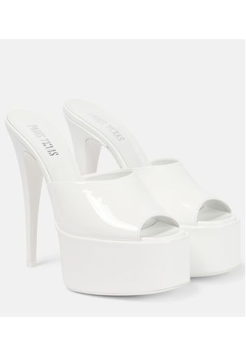 Marina patent leather platform mules