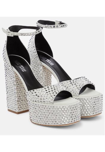 Tatiana embellished suede platform sandals