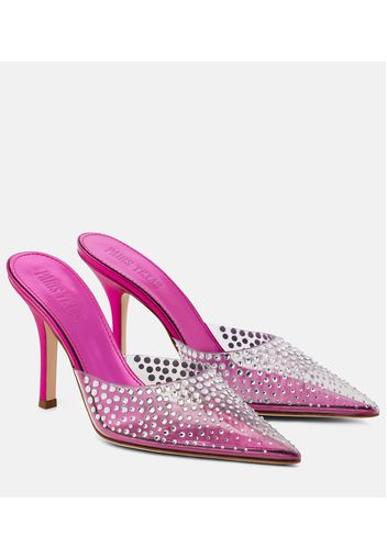 Hollywood embellished PVC mules