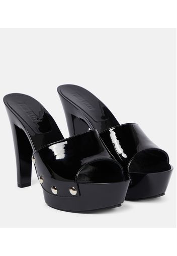 Consuelo patent leather mules