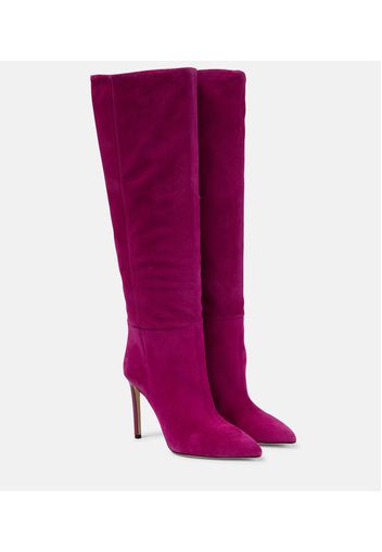 Suede knee-high boots