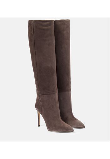 Suede knee-high boots