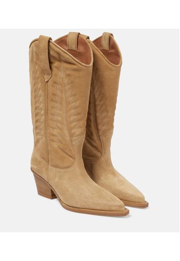 Suede cowboy boots