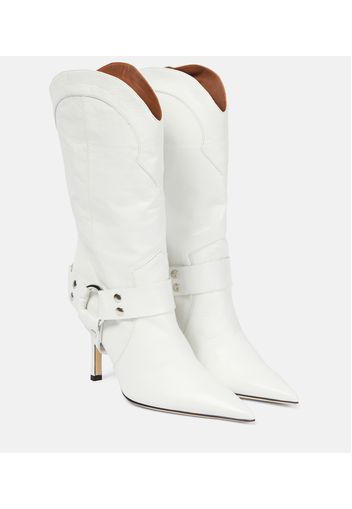 June leather mid-calf boots