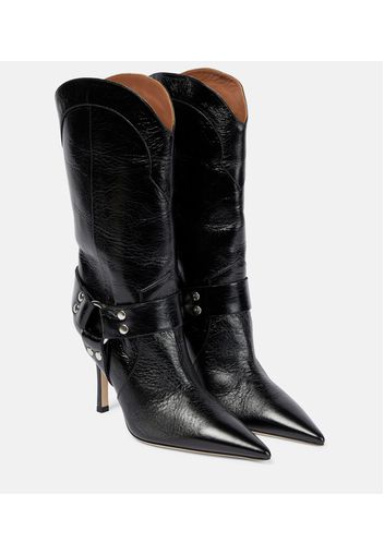 June leather mid-calf boots