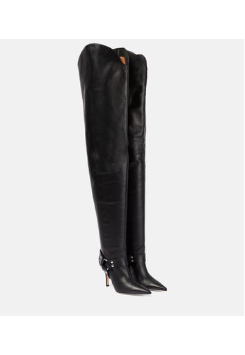 June leather over-the-knee boots