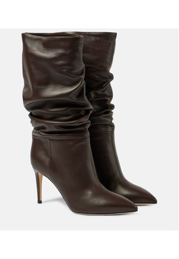 Slouchy leather ankle boots