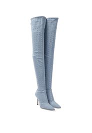 Holly Mama denim over-the-knee boots