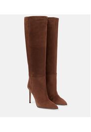 Suede knee-high boots