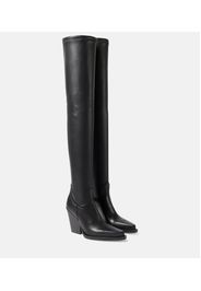 Vegas faux leather over-the-knee boots