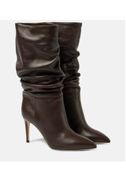 Slouchy leather ankle boots