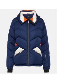 Duvet quilted ski jacket