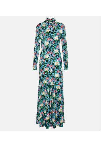 Floral turtleneck maxi dress