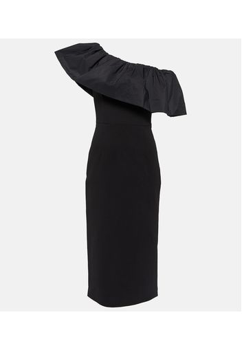 After Hours one-shoulder crÃªpe midi dress