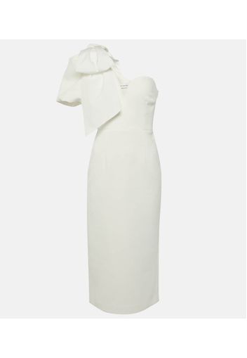 Bridal Bon Ami bow-detail midi dress