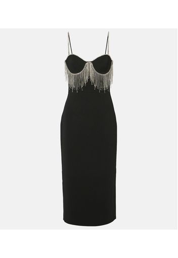 Estelle embellished crÃªpe midi dress