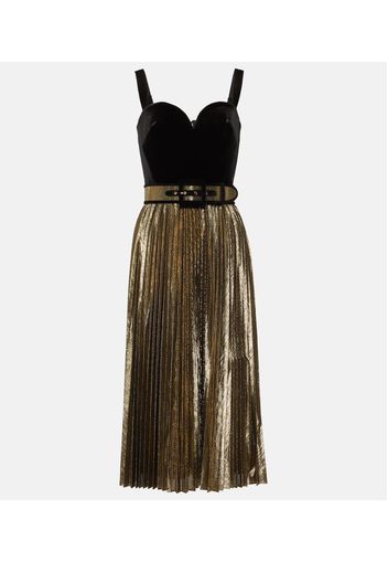 Josie velvet bustier midi dress