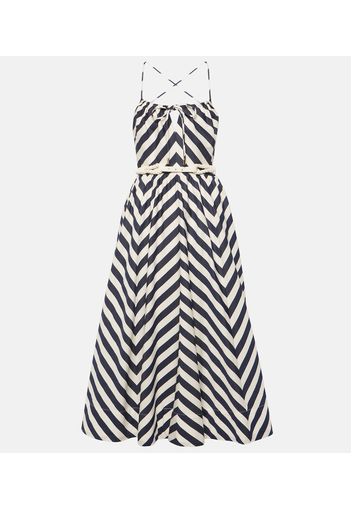 Katerina striped cotton poplin midi dress