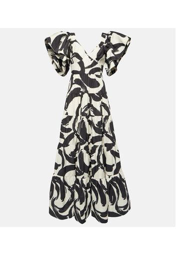 Pompidou printed taffeta maxi dress