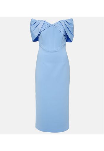 Juliana crÃªpe and taffeta midi dress