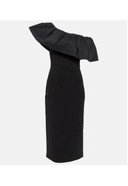 After Hours one-shoulder crÃªpe midi dress