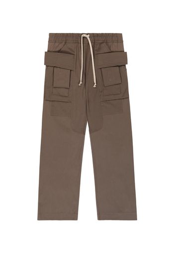 Wide-leg cotton cargo pants