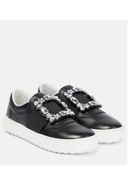 Very Vivier embellished leather sneakers