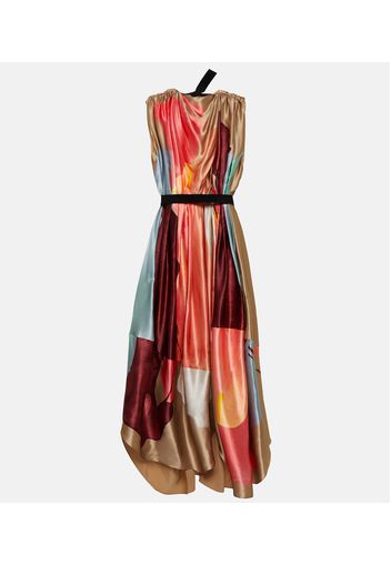 Aldona silk satin maxi dress