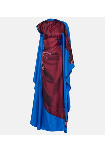 Senvu trompe l'Åil silk twill gown