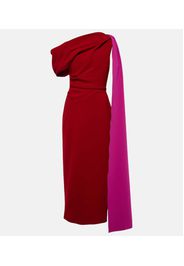 Maite asymmetric caped gown