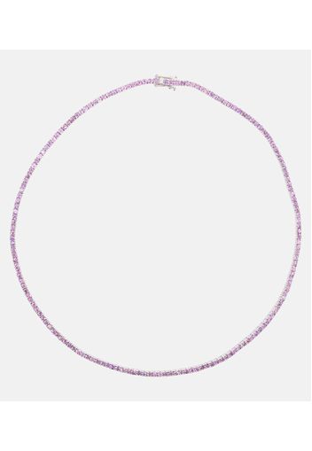 14kt white gold necklace with lilac sapphires