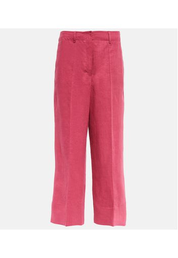 Rebecca linen cropped linen pants