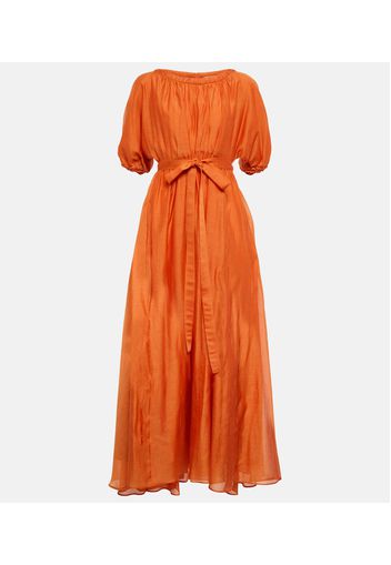 Fresia cotton and silk maxi dress