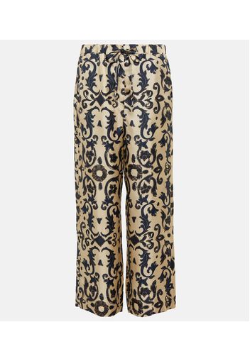 Lupin printed silk pants