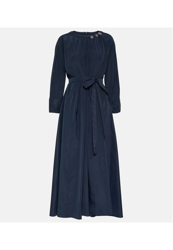 Capo pleated denim midi dress