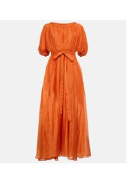 Fresia cotton and silk maxi dress