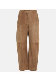 Avio suede high-rise pants